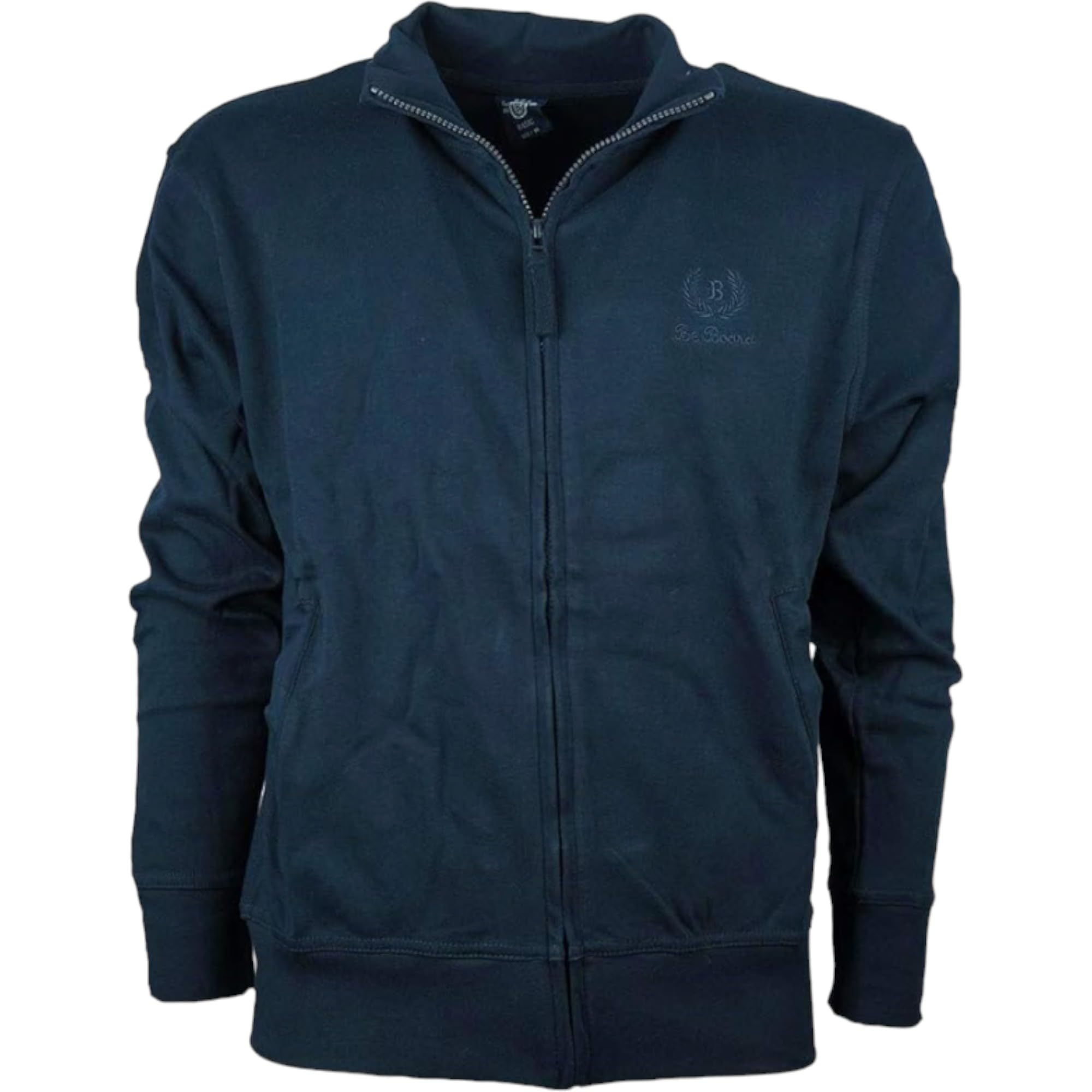 BE BOARD Felpa Leggera Uomo Taglie Forti Zip Lunga Articolo 9114CONF (Blu, 7XL)