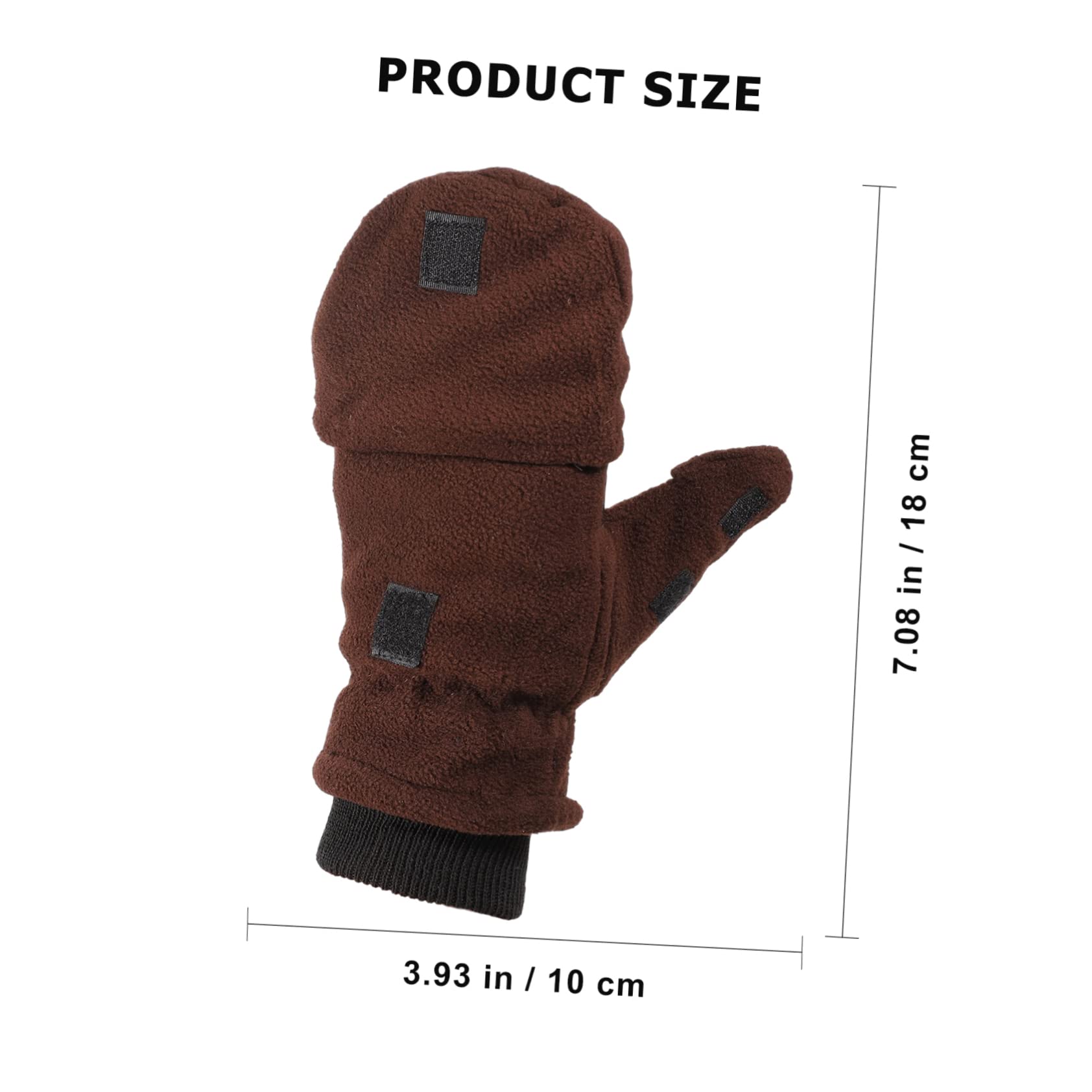 Didiseaon Velvet Touch Screen Gloves Men's Fingerless Half Finger Gloves Thermal Insulation for Winter Snow Sports