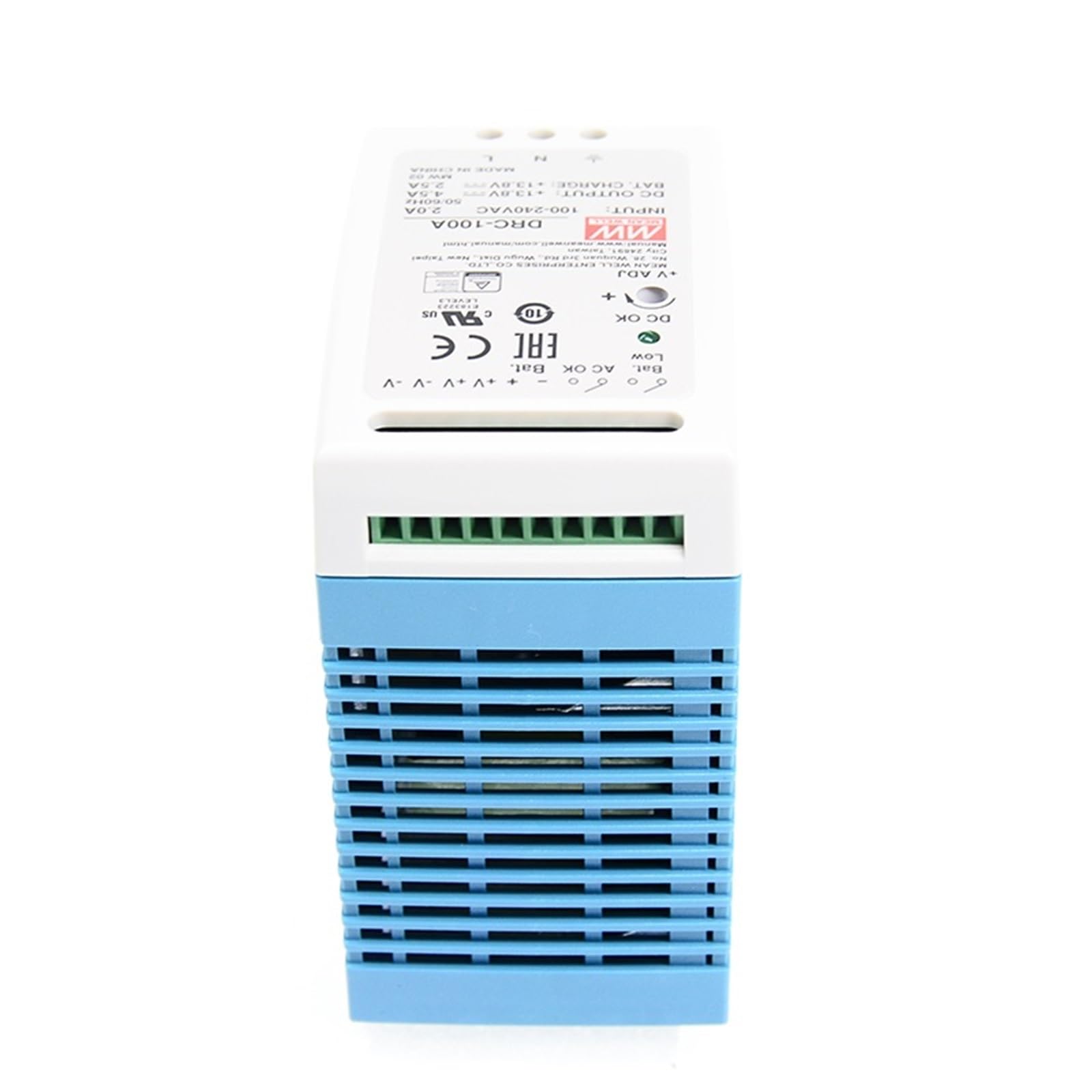 1 pièces DRC-100A DRC-100B 13.8V 27.6V 100W UPS DIN Rail Industrie de sécurité ou systèmes de Batterie Alimentation à découpage(DRC-100A)