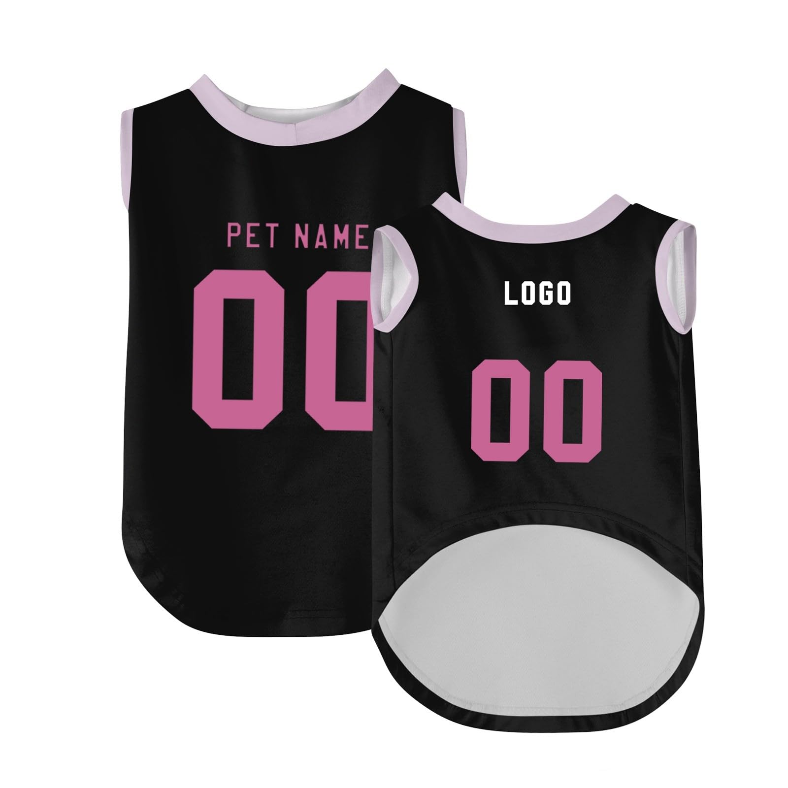 Custom Dog Tank Top Sleeveless Football Tee, Dog Football Jersey with Name Number Logo, Personalized Sports Fan Pet Jerseys Clothes for Small Medium Large Cat Dog Pet