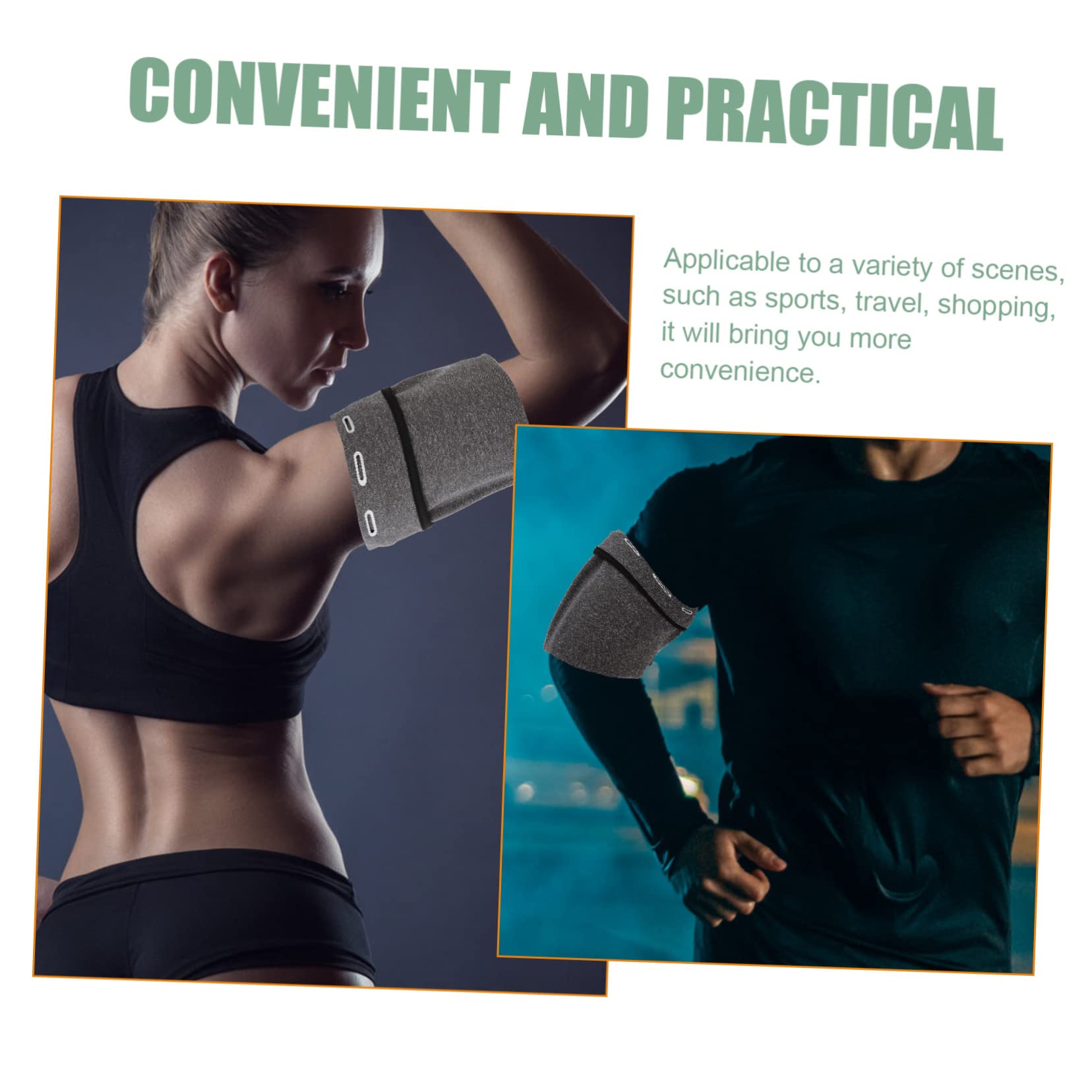 OSALADI 5pezzi Fascia Per Braccio Con Chiusura Zip Per Smartphone Pouch Per Allenamento All Aperto Adatta Per Running e Fitness Taglia