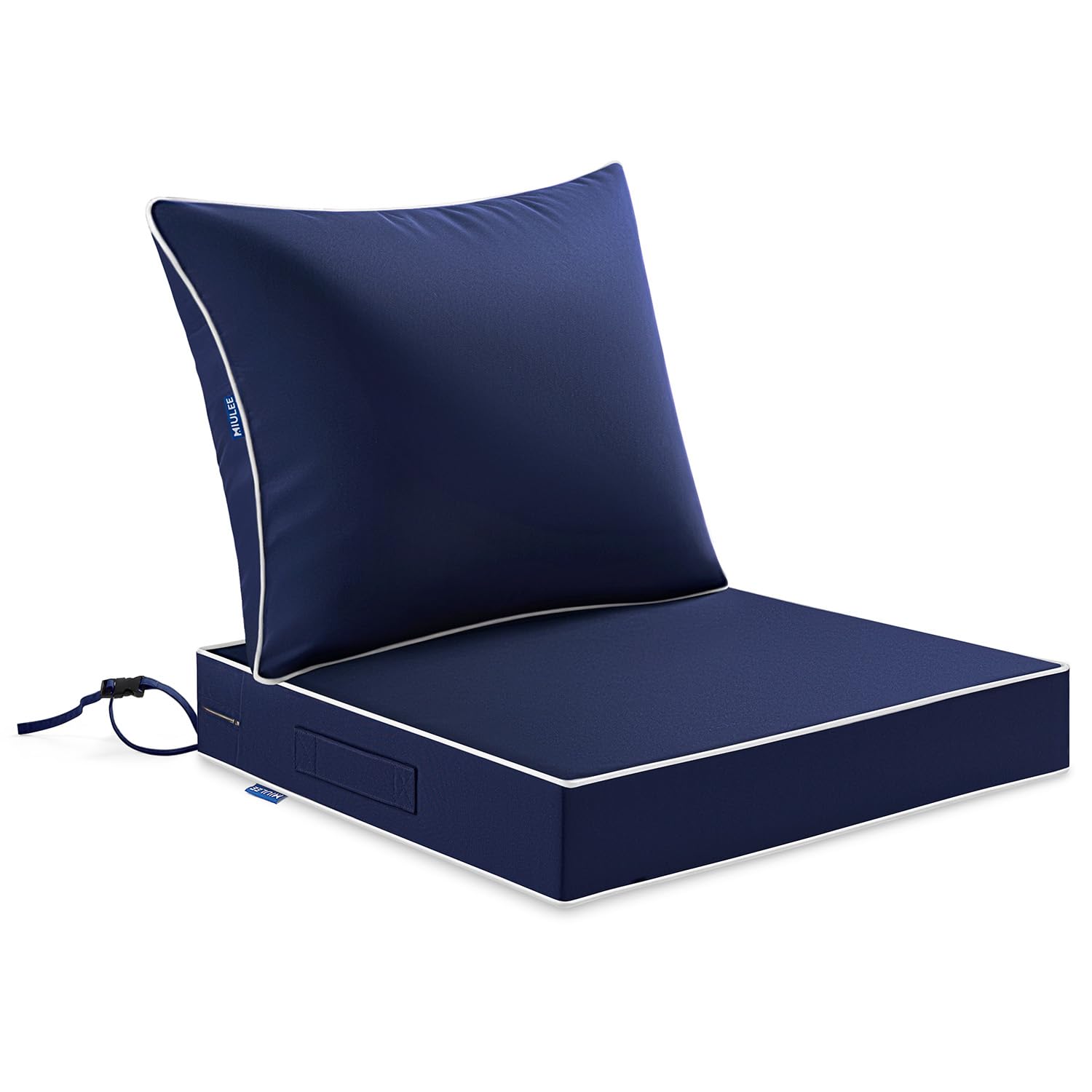 MIULEE Navy Outdoor Seat Cushion 22x24 Inch