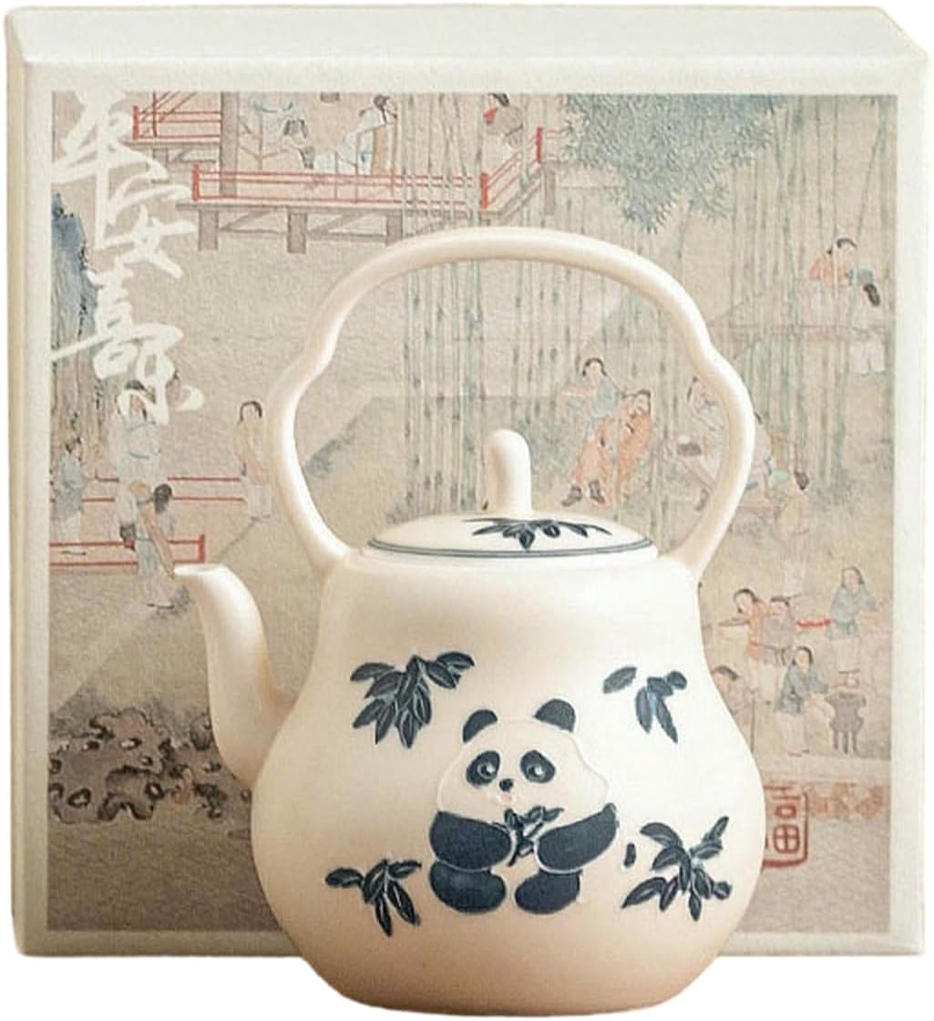169Ml/6oz hand-painted panda teapot, Chinese ceramic household kung fu tea pot - teapot [ box]