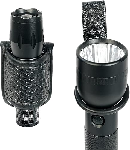 Vista 11 de TAFTACFR Soporte compacto para linterna (parte superior abierta) + soporte de correa de anillo de linterna para sostener Mag Lite y otras linternas