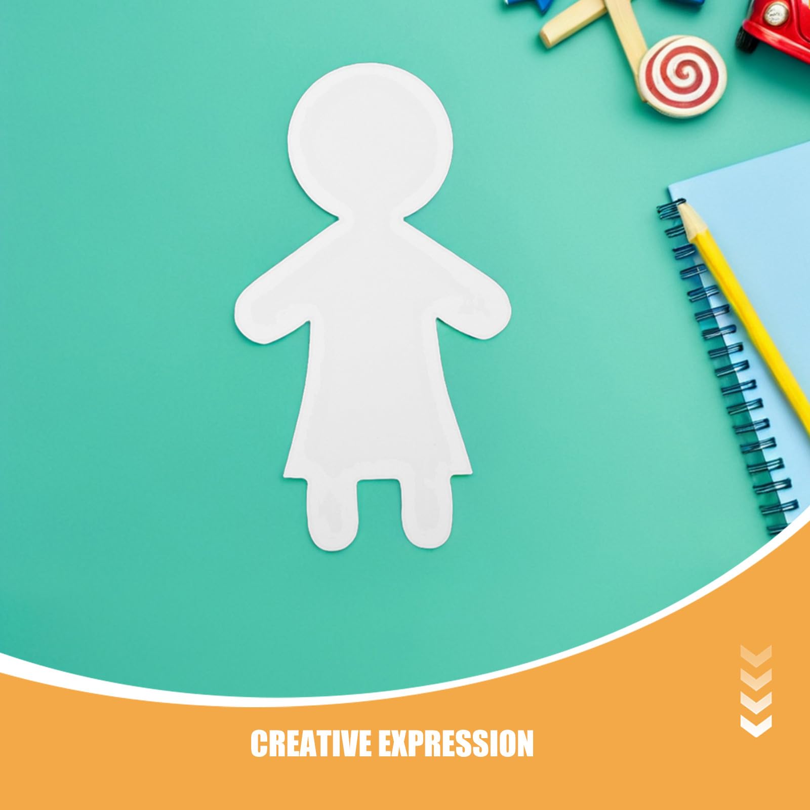 TIDTALEO Ritagli di Bambole di Carta Vuote per Bambini, Sagome di Persone in Cartone per Lavoretti Creativi, Materiale Artistico Educativo per Scuole e attività DIY, 40 Pezzi