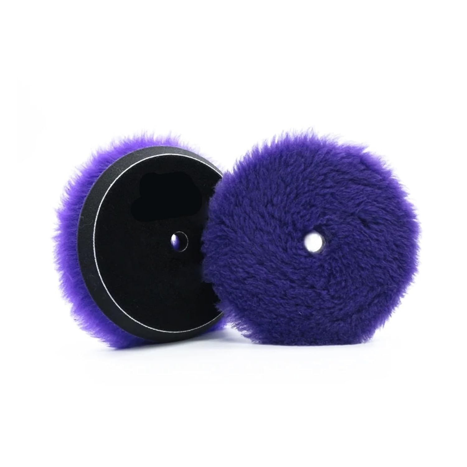 3"/5"/6" Wool Felt Polishing Pad Wheel Buffer Auto Paint Care Buffing Pads for Car Polisher Remove Scratches(Purple,5In Backer)