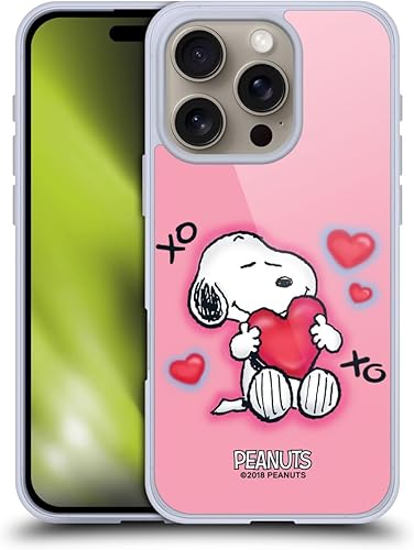 Vista 212 de Head Case Designs Funda de gel suave con licencia oficial de Peanuts I Love Pattern Snoopy Boardwalk Airbrush compatible con Apple iPhone 15