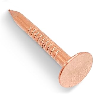 1 Inch Copper Nails Roofing Finish 100 Nails - Solid Pure Copper Slate Spikes Flashing Furniture Boat - Package Includes 100 pieces of The Highest Quality Nails by Dubbs Hardware