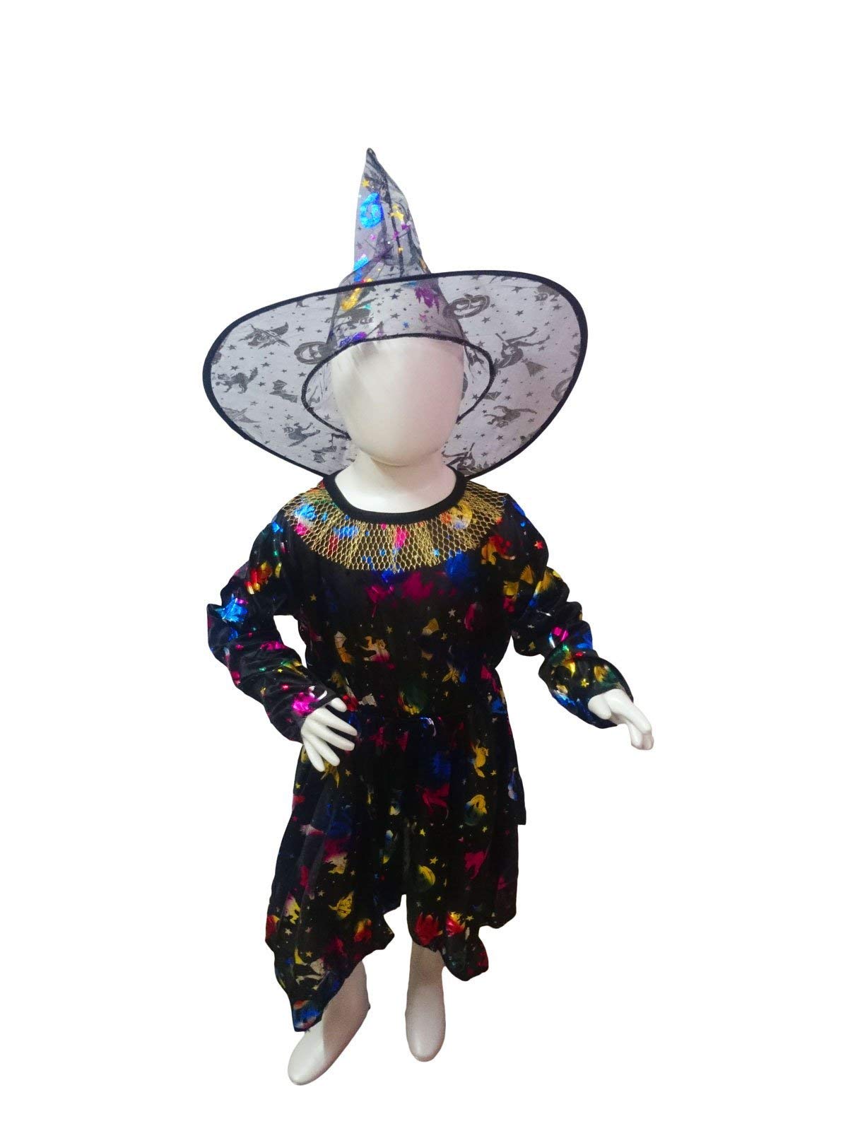 BookMyCostume Starry Witch Kids Fancy Dress Costume | Halloween Theme | Imported 6-7 years