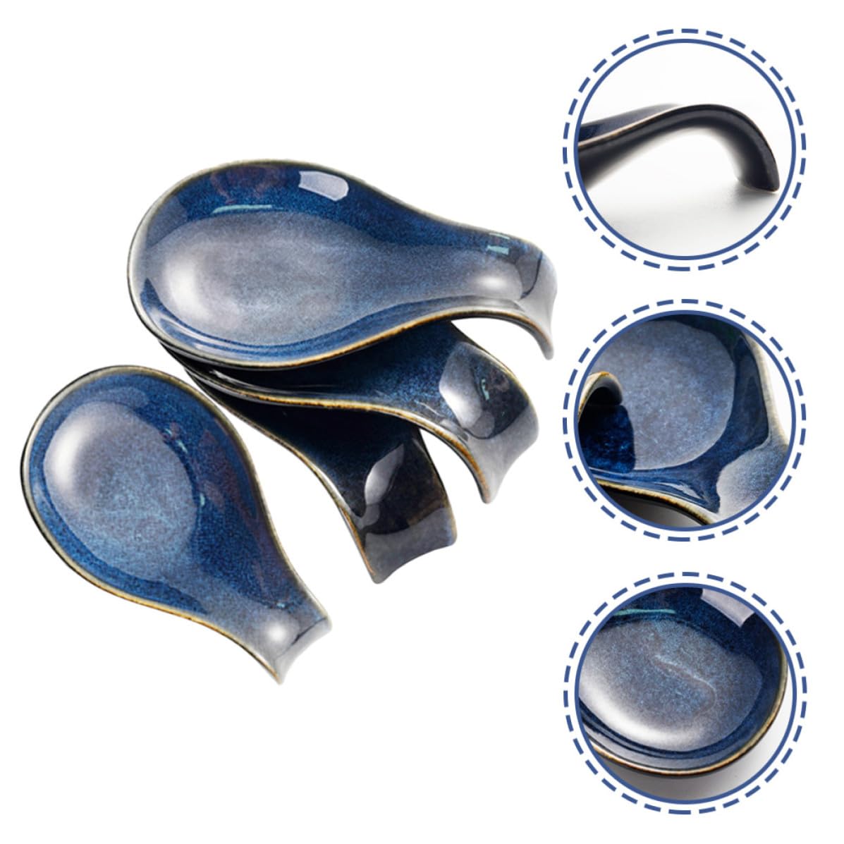 4 Piezas Soporte para Cuchara de Cocina, Reposacucharas