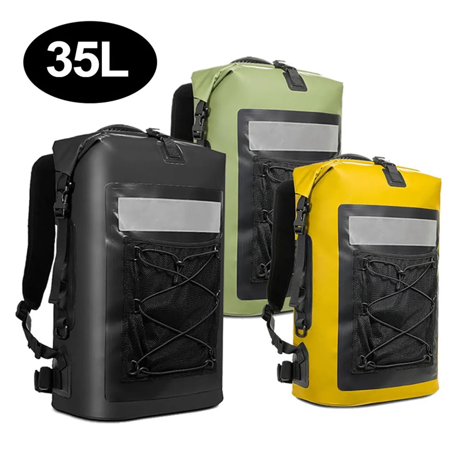 Zaino impermeabile per kayak da nuoto, per donne e uomini, impermeabile, per trekking, drifting, rafting, surf, canottaggio, campeggio, in PVC, 35 l
