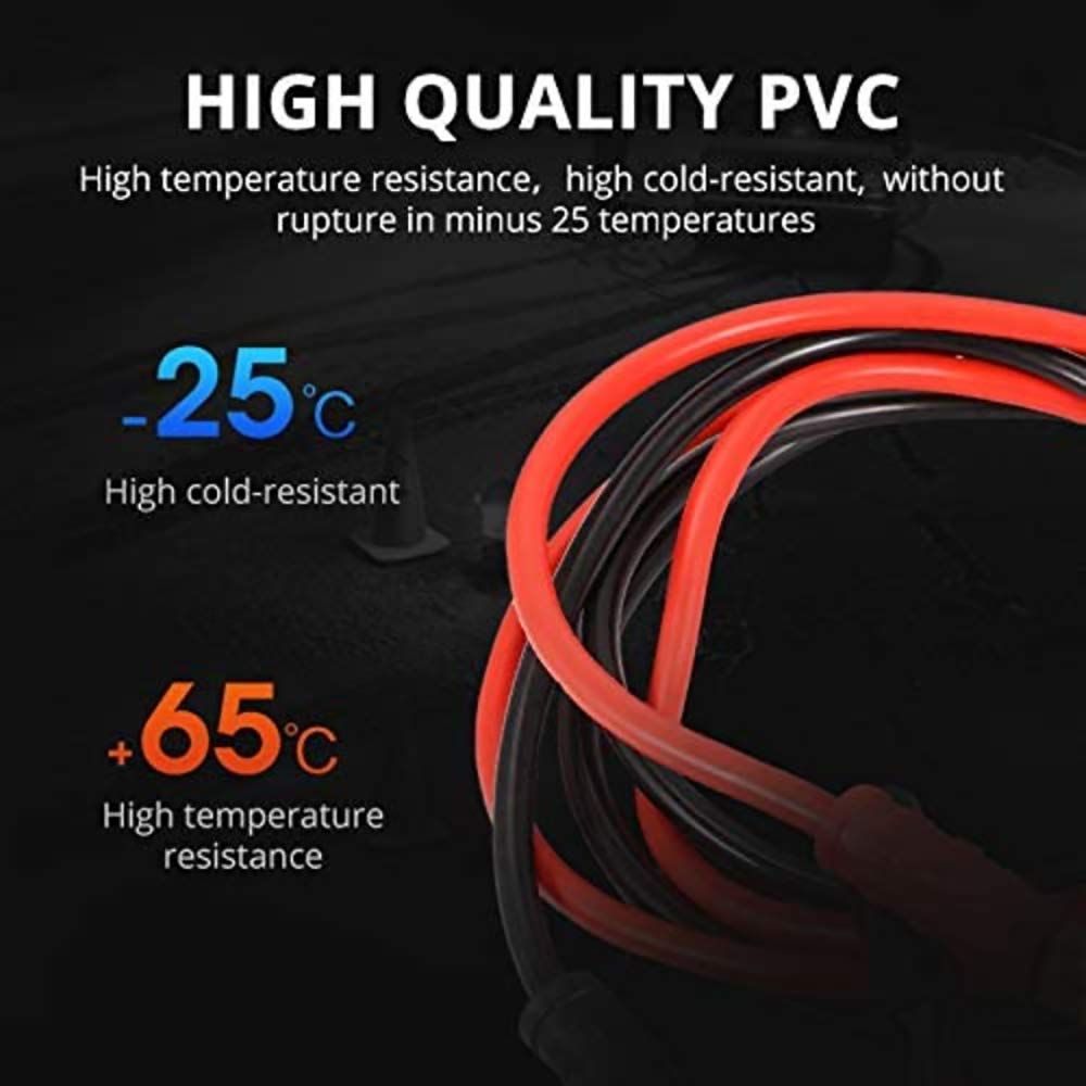 Ponticello per batteria auto, cavi di avviamento batteria per auto per impieghi gravosi da 2000 A Booster Cavo ausiliario per ponticello professionale per impieghi gravosi, 3 m 16 mm (4 m 16 mm)