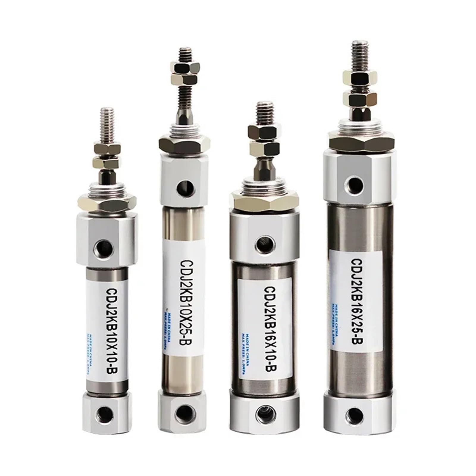 Petit mini-cylindre CDJ2KB16-45Z-B en acier inoxydable à tige hexagonale