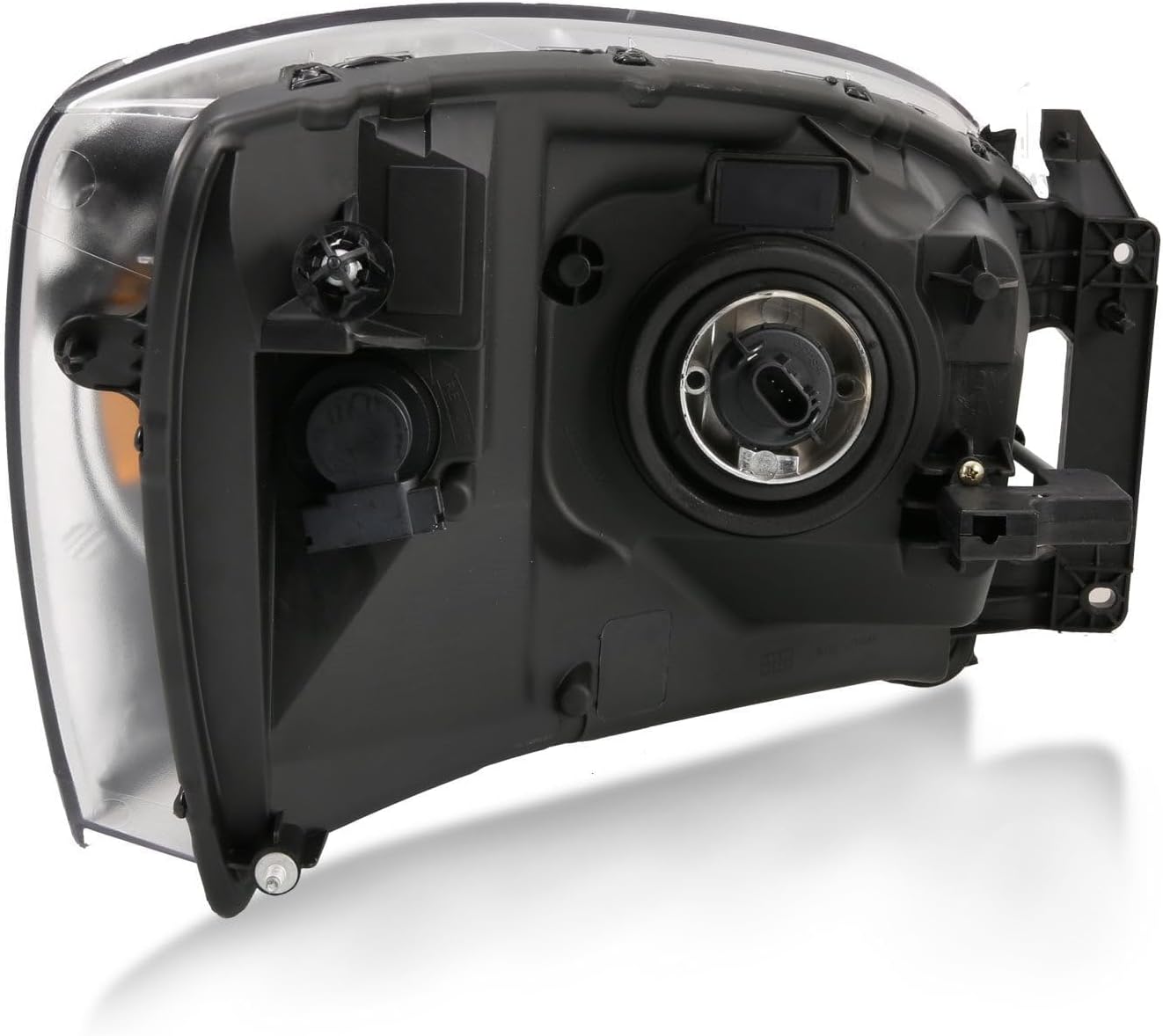 ANZO 2006-2009 Dodge Ram 1500 Crystal Headlight Black Amber