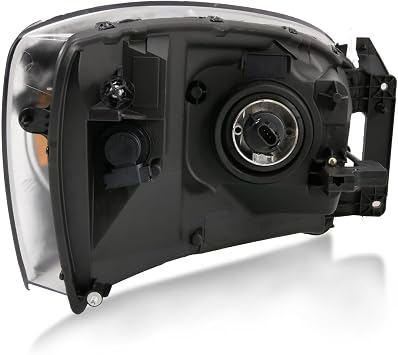 ANZO 2006-2009 Dodge Ram 1500 Crystal Headlight Black Amber