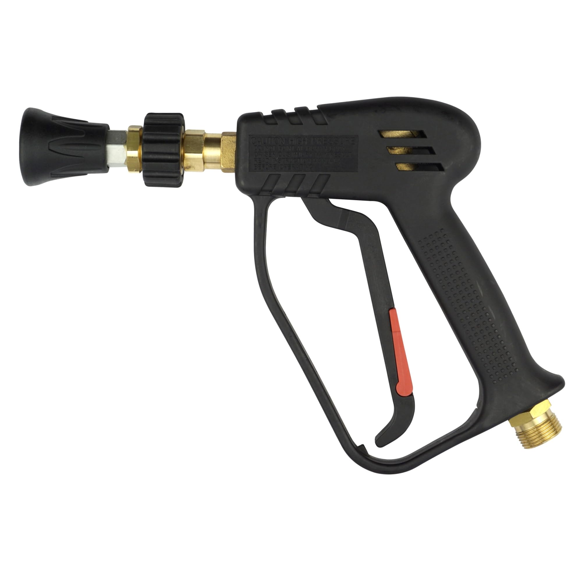 Hochdruckpistole | für Kränzle Kärcher HD HDS Hochdruckreiniger | bis 280 bar | arretierbar inkl. Düse | M22x1,5 AG x M22x1,5 IG | Spritzpistole Ersatzpistole