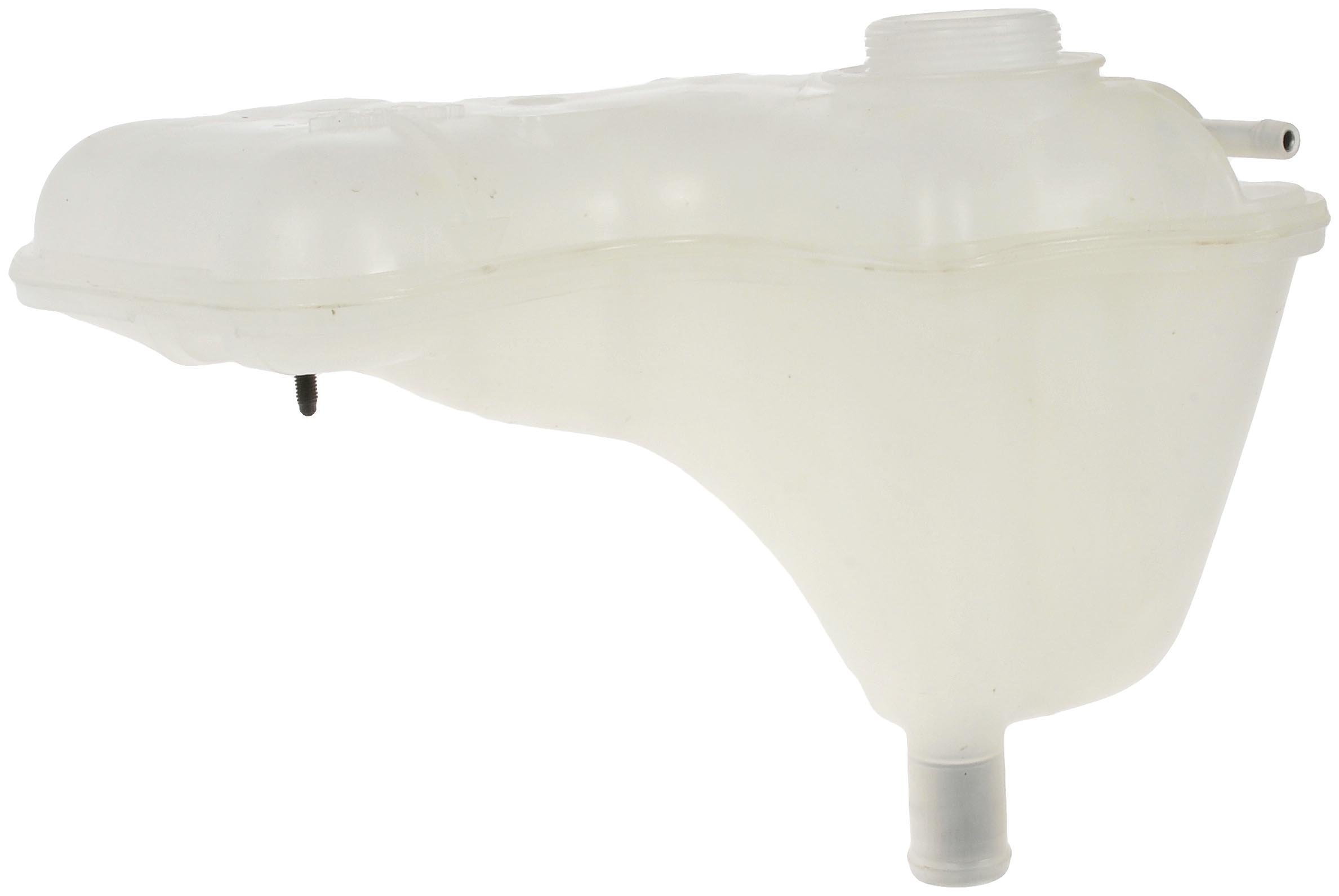 Coolant Reservoir - Pressurized Coolant Reservoir - Surge Tank - Anti-Freeze Reservoir - Coolant Bottle - Degas Bottle - Fluid Reservoir - This replacement engine coolant reservoir is manufactured from quality materials to withstand the stresses of underhood heat and engine vibration. It is engineered and manufactured to match the fit and function of the original part. - Ford 1997-93, Lincoln 1997-91, Mercury 1997-93 - Dorman 603-344 Front Engine Coolant Reservoir Compatible with Select Ford / Lincoln / Mercury Models - Dorman Coolant Recovery Tank 603-344