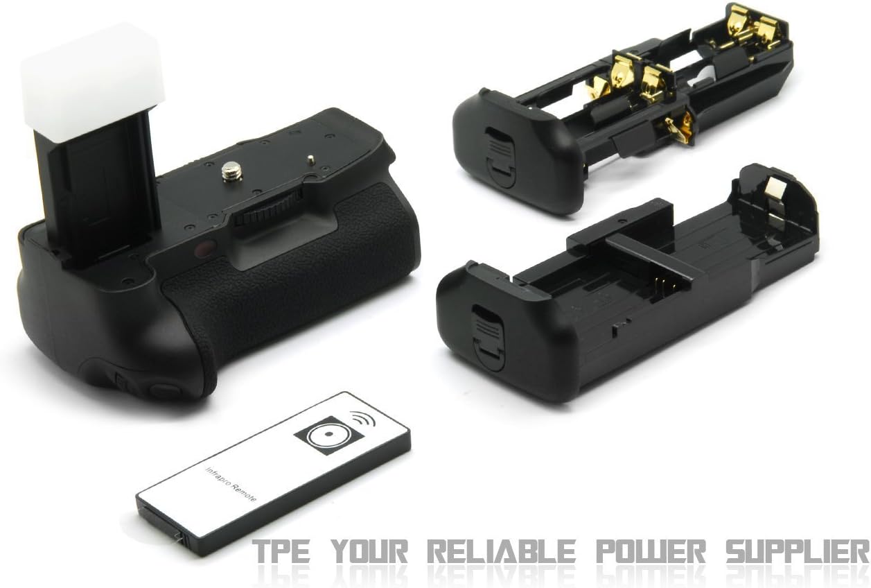 TPE® BG-E8 Replacement Battery Grip for Canon EOS 550D 600D 650D 700D/ Rebel T2i T3i T4i T5i SLR Cameras with Infrared Remote