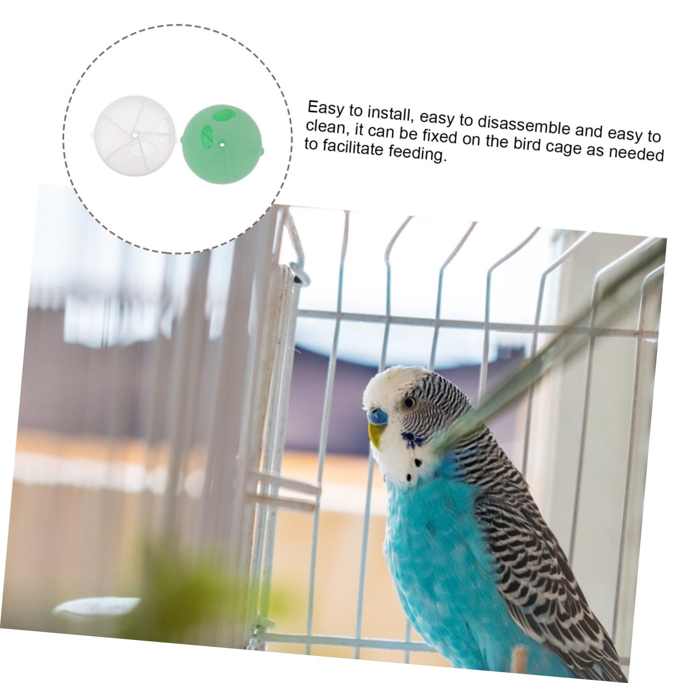 2pcs Acrylic Foraging Boxes for Parrots Interactive Wind Wheels Compartment Design for Fun Treat Dispensing Bird Playthings for Macaw Cockatiel and More - image 3