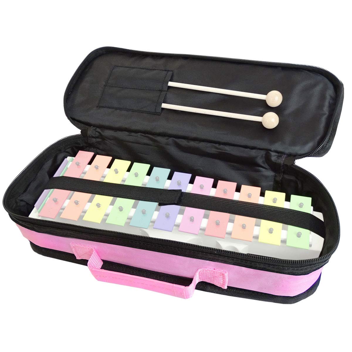 keepdrum MB01PK Glockenspiel-Tasche Pink für Sonor GS SG MG GP NG10 G10