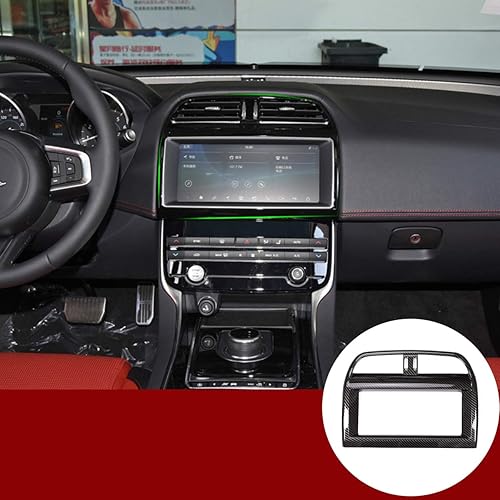 Estilo de fibra de carbono ABS Control central de salida de aire y pantalla de navegación Marco Trim para Jaguar XE F-Pace X761