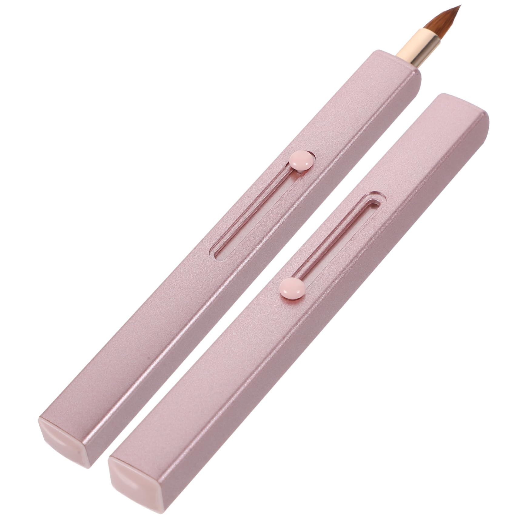 FOMIYES 2 Pack Lip Brush Retractable Lipstick Applicator for Lipstick Lip Gloss Portable Single Head Makeup Brush Cap Women's Makeup Tools