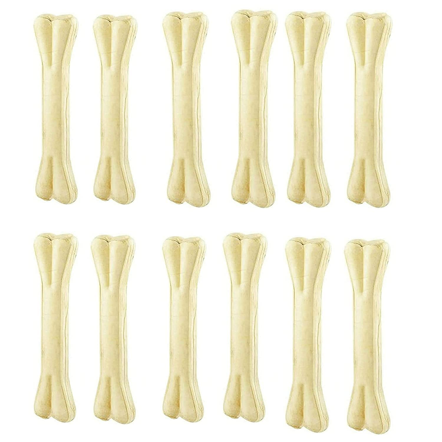 N.J Creations Rawhide 10 Inch Pressed Dog Chew Bone for Strong Jaws Prevent Boredom Keeps Teeth Clean High in Protein (Pack of 5 Bone)