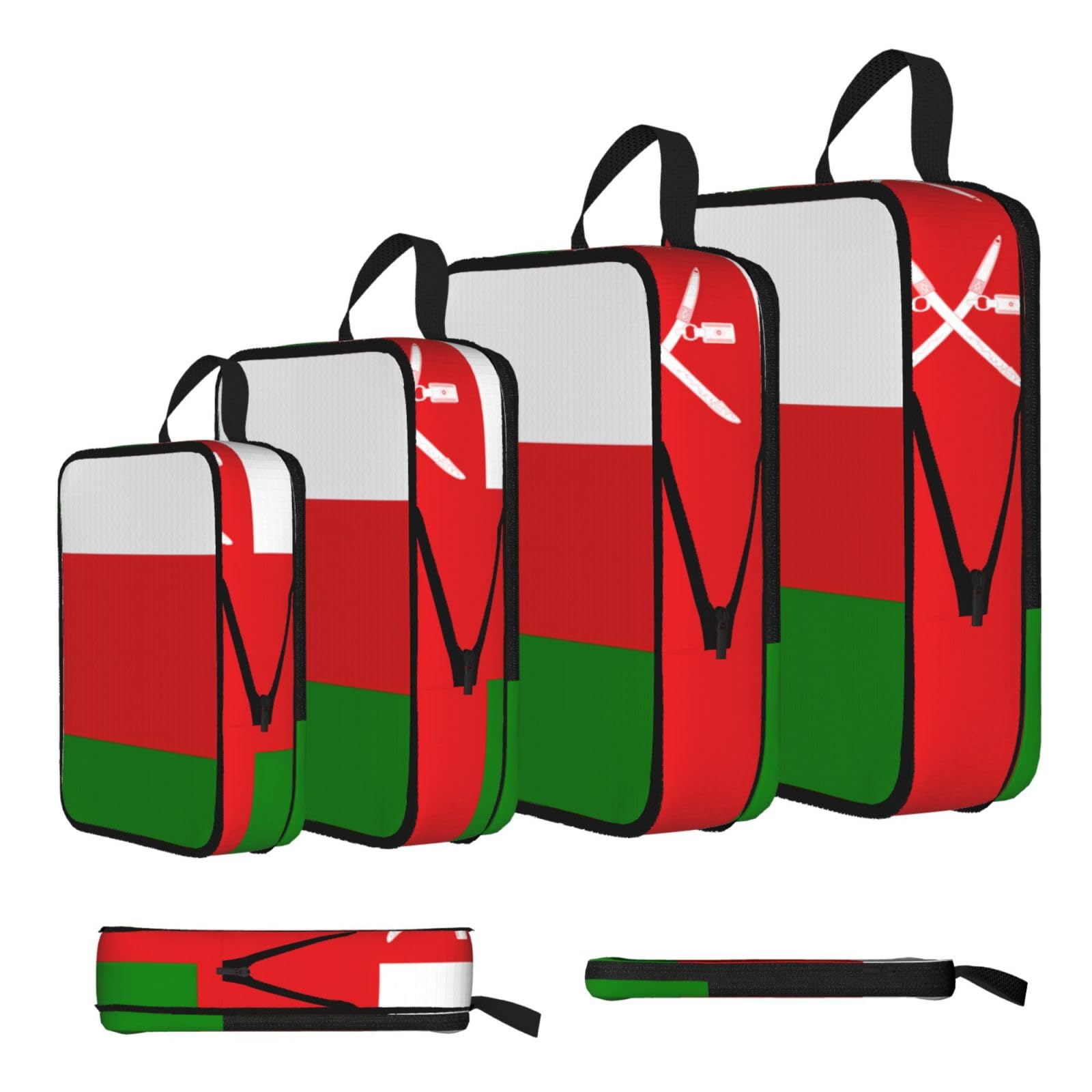Flag of Oman Compression Packing Cubes 4 Piece Set