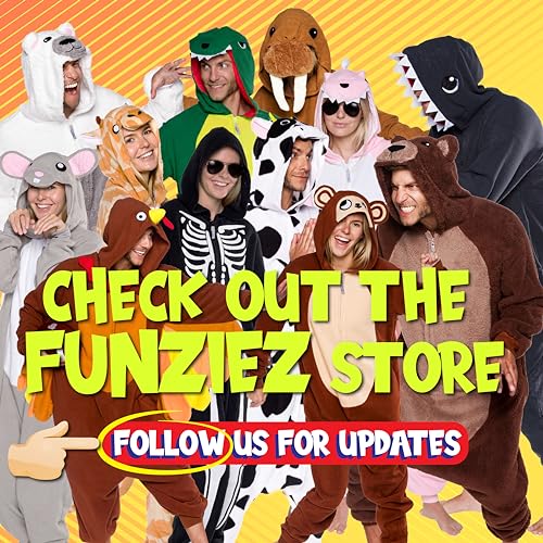 Funziez! Slim Fit Adult Onesie - Animal Halloween Costume - Plush Unisex One Piece Cosplay Suit for Women and Men by Funziez! - Image 5
