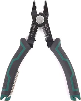 Precision Wire Strippers Electrical Side Wire Cutters Heavy Duty Small Cable Cutters Flush Cutting Pliers Cable Snips with Anti-Slip Handle and Spring for 10-20 AWG Stranded Copper Craft