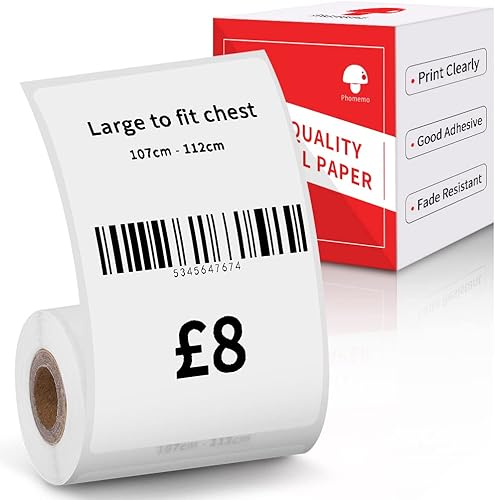 Papel de impresión térmica compatible con la impresora de etiquetas Phomemo M110 M220 M200, etiquetas térmicas Phomemo M110 para etiquetar tarros,
