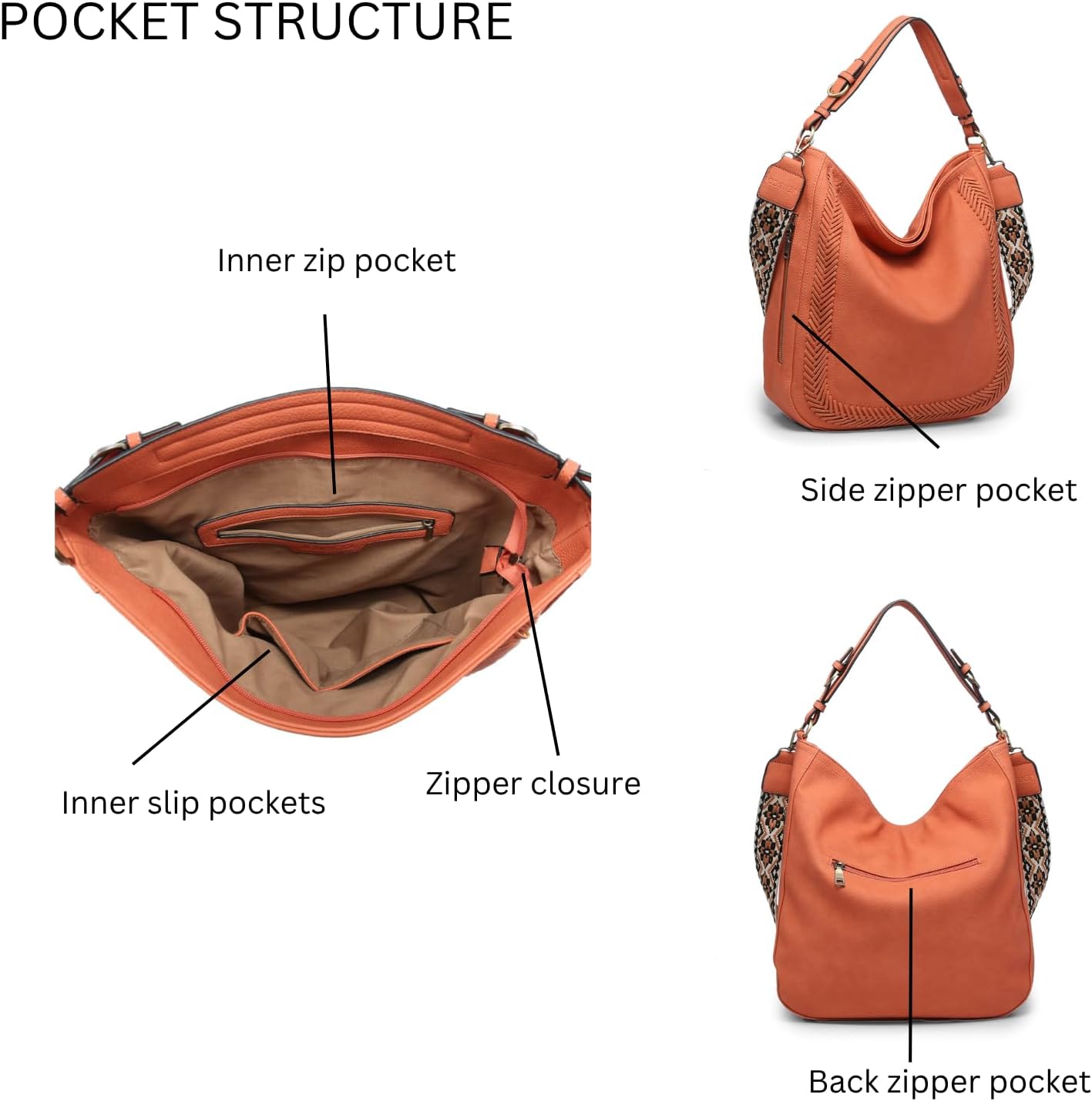 Aris Hobo Crossbody Bags for Women Vegan Leather Shoulder Purse and Handbag with Printed Guitar Strap