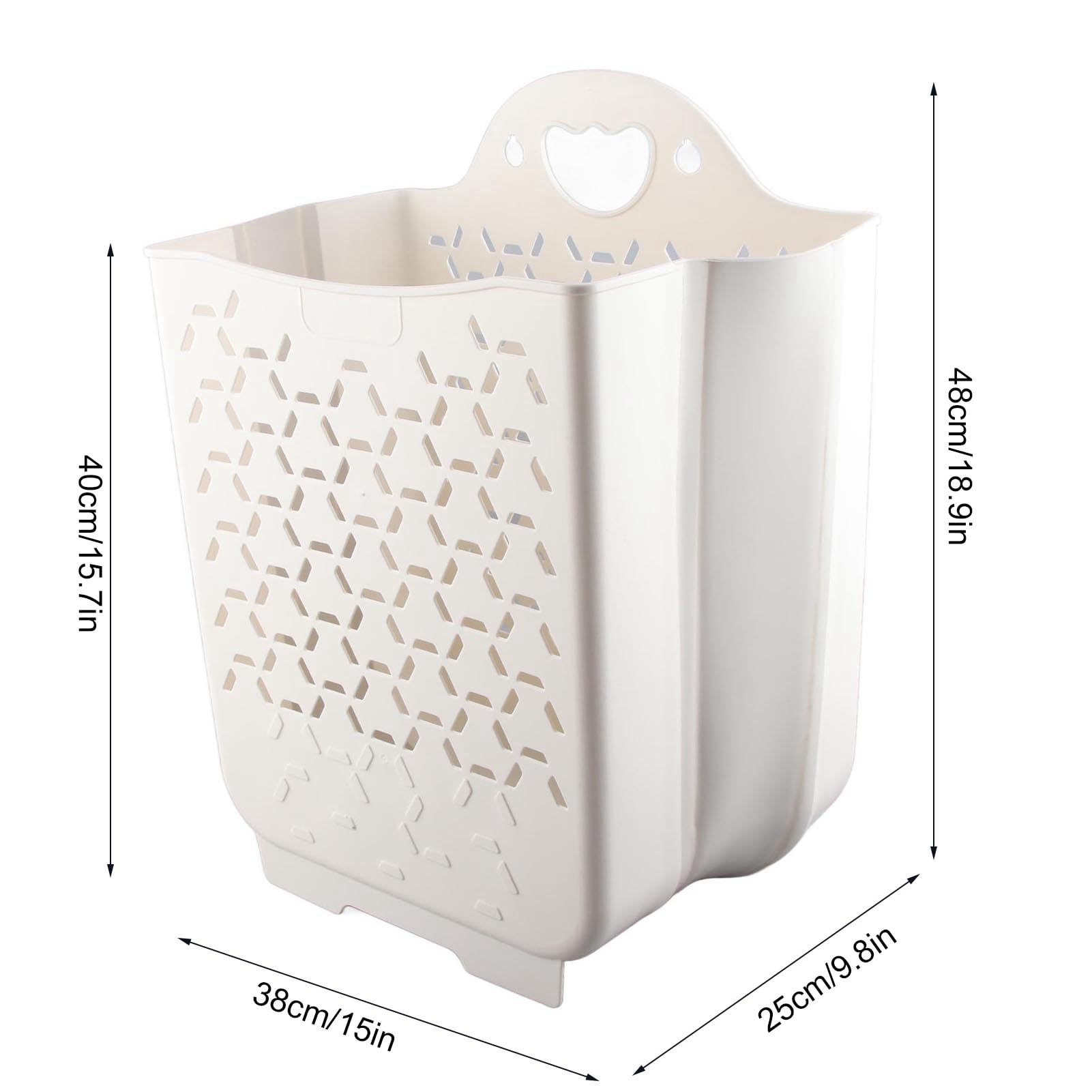 Aramox Cesta de Lavandería Colgante Plegable, Cesta de Pared de PP para