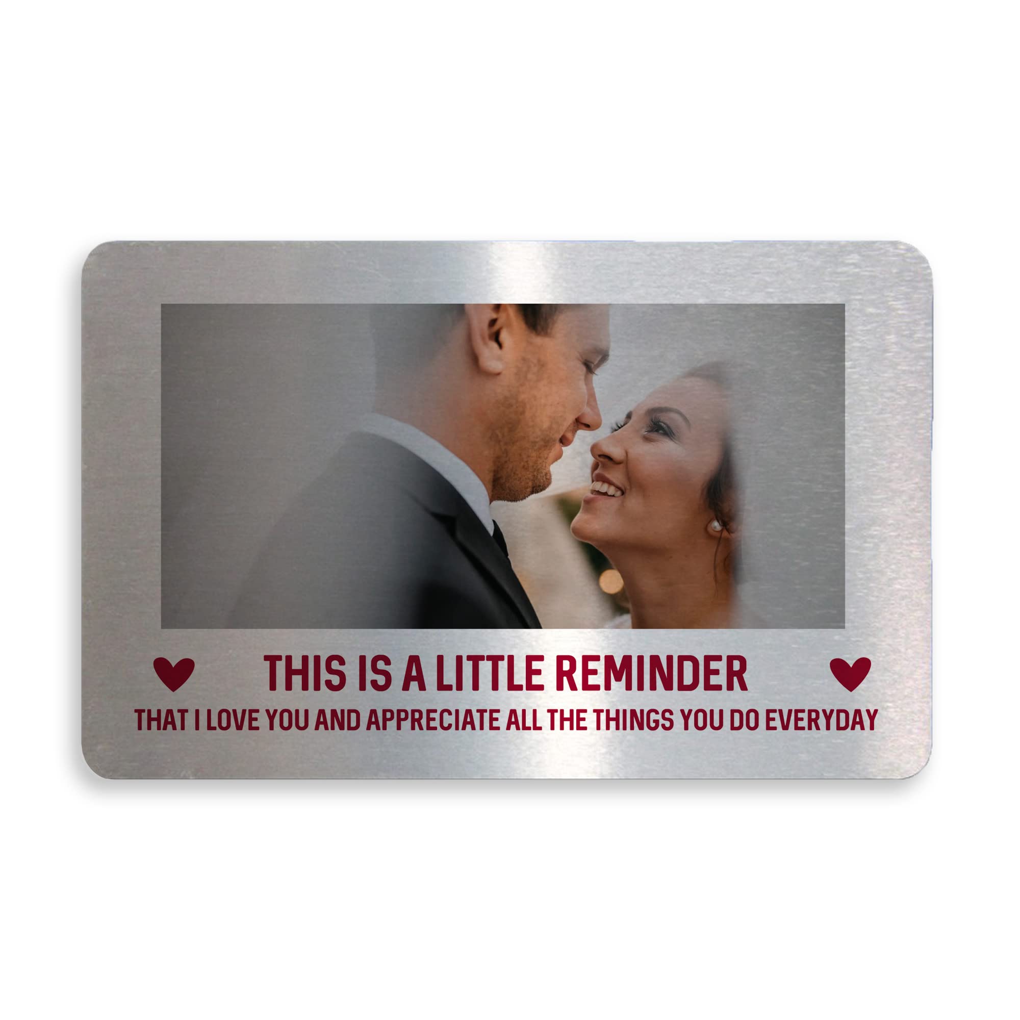 THANK YOU Anniversary Valentines Gift For Him Her Personalised Photo Wallet Card