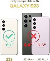 Vista 2 de J.west - Funda para Samsung Galaxy S23 de 6.1 pulgadas, elegante, brillante, translúcida y transparente, con estampado de leopardo y guepardo