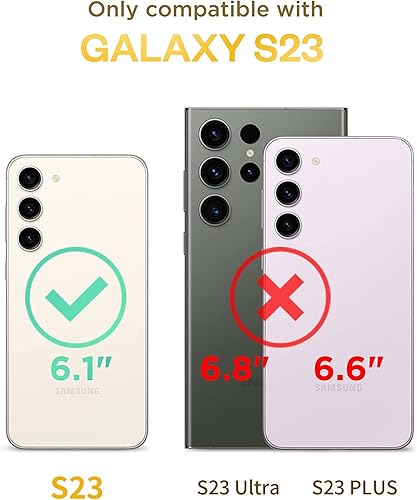 Miniatura 2 de J.west Funda para Galaxy S23 5G de 6.1 pulgadas, con purpurina brillante translúcida, transparente, colorido, ópalo nacarado, diseño de lámina fina