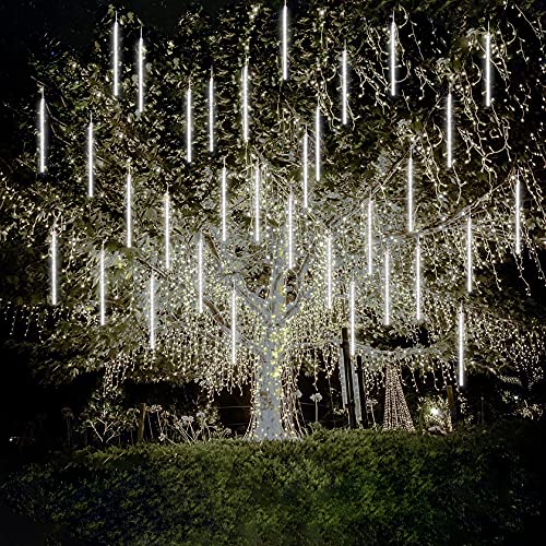 CGUOZI 30cm 8 Tubes 192 LEDS Luci della Pioggia di...