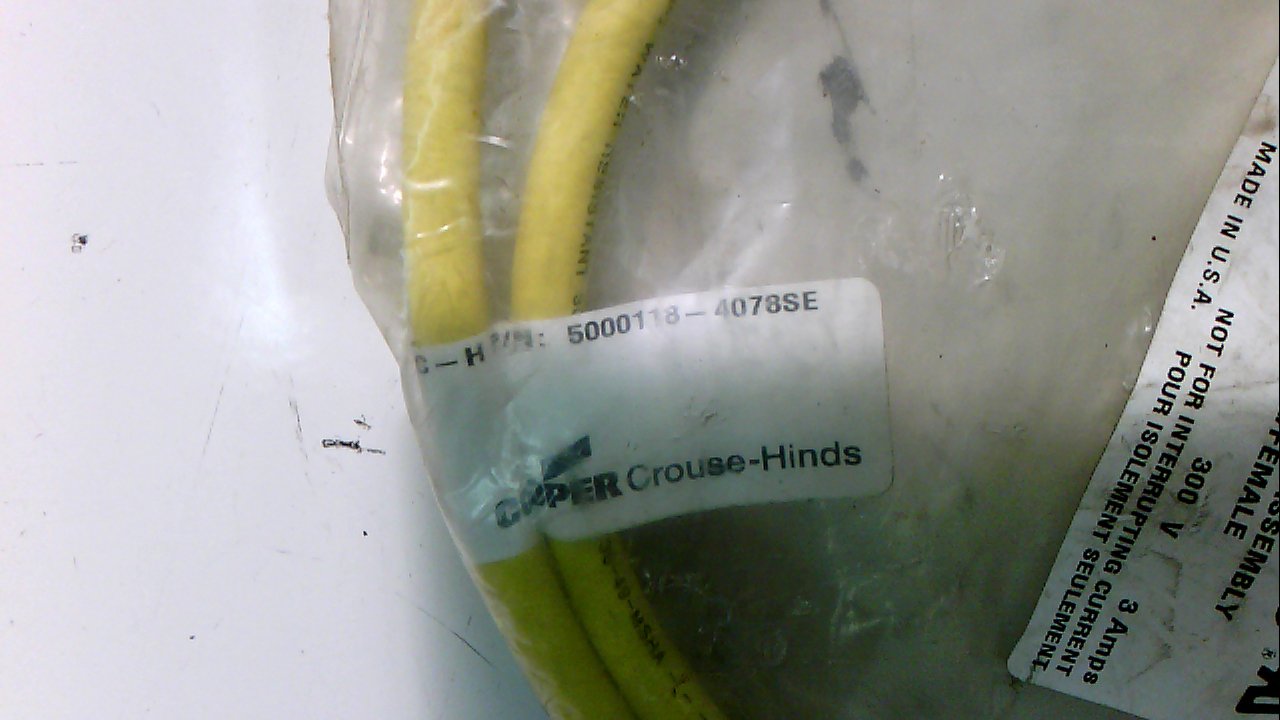 COOPER CROUSE-HINDS 5000118-4078SE; MICRO-MINI CONNECTOR ASSEMBLY 5000118-4078SE