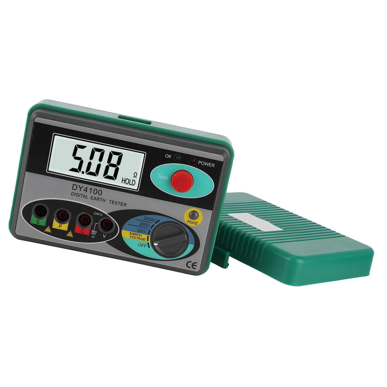 Tester Rezystancji Uziemienia Aramox, Precyzyjny Miernik Rezystancji Niedoboru LCD, ze Wskaźnikiem LED