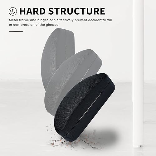 Vista 6 de molshine Estuche rígido para gafas de sol,Estuche clásico para gafas de sol,Gafas con paño de limpieza,Bolsillo
