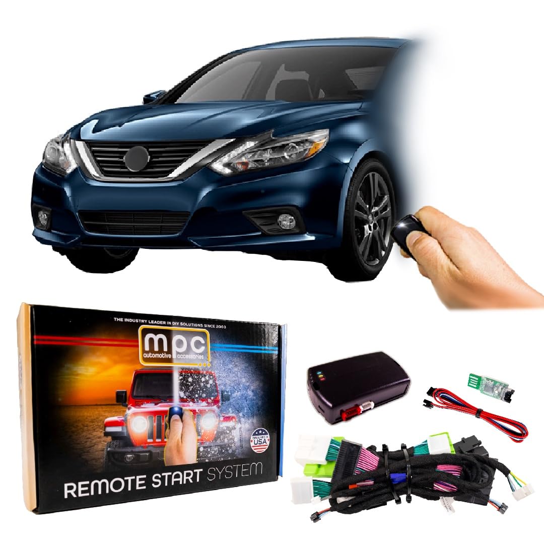 MPC Kit de démarrage à distance activé à distance d'usine compatible avec Nissan Altima 2013-2018 - Push-to-Start - Plugin T-Harness - Firmware préchargé - Support technique USA
