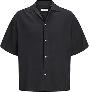 قميص واين سوليد ريزورت بتصميم عصري سادة ونصف كم للرجال من جاك اند جونز