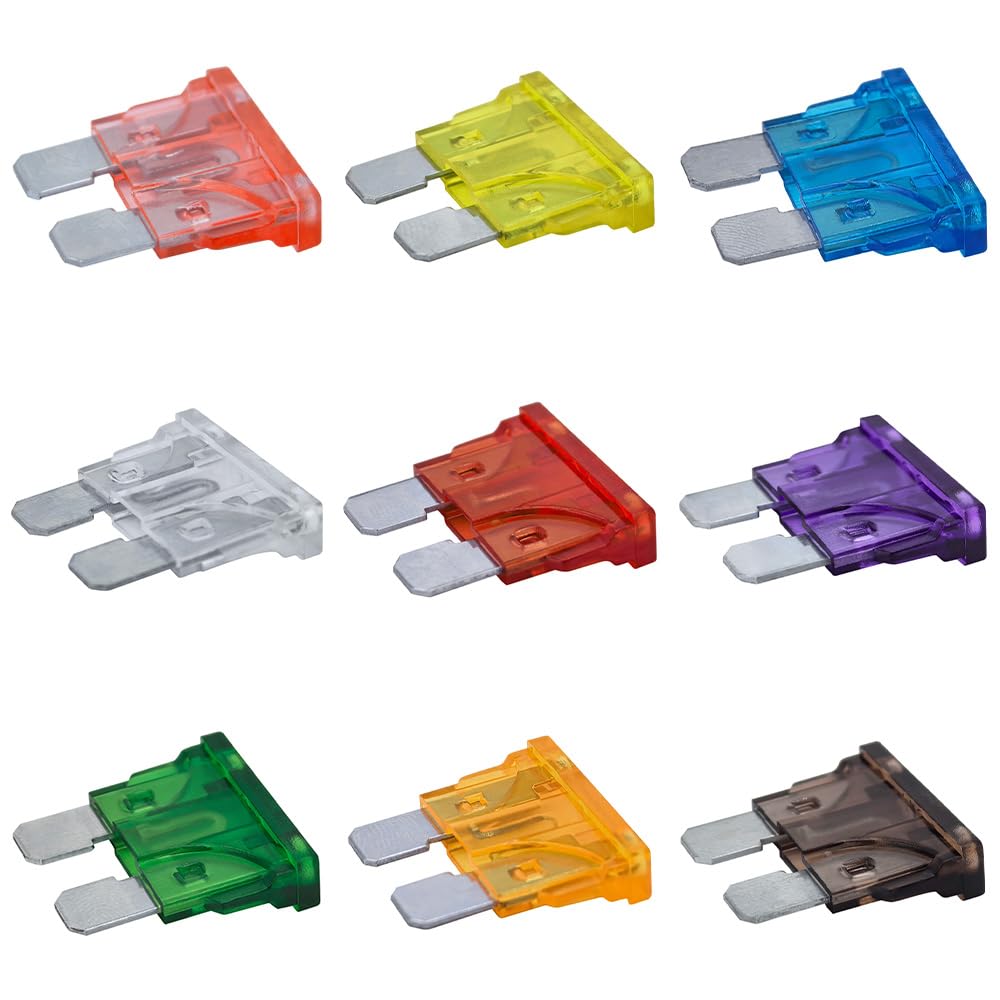 INDPROD 36Pcs Car Fuses Assortment Kit, Blade Fuses Automotive, Standard Car Fuses (5A/7.5A/10A/15A/20A/25A/30A/35A/40A), Automotive Replacement Fuses Assortment Kit for Car, RV, Truck, SUV, Boat