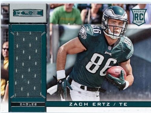 2013 PANINI ROOKIES AND STARS ROOKIE MATERIALS #240 ZACH ERTZ RC RELIC PHILADELPHIA EAGLES FOOTBALL OFFICIAL TRADING CARD OF NFL