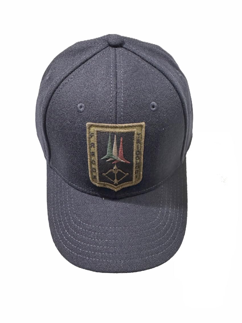 Aeronautica Militare Cappellino HA1228 Frecce Tricolori Uomo, Cuffia, con Visiera, Baseball, Misto Lana