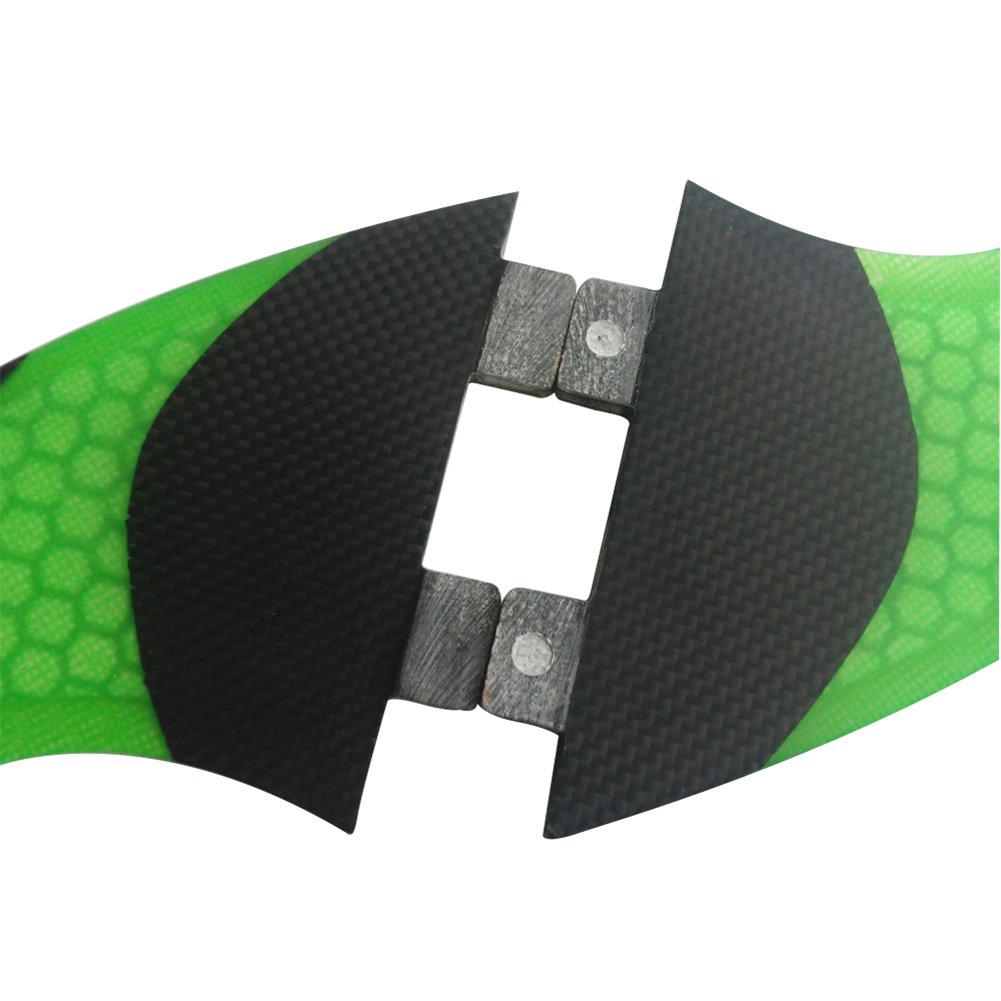 UPSURF Planche De Surf FCS Base 3palmes Fibre De Verre pour Planche De Surf Thruster Set Carbone Rayon De Miel