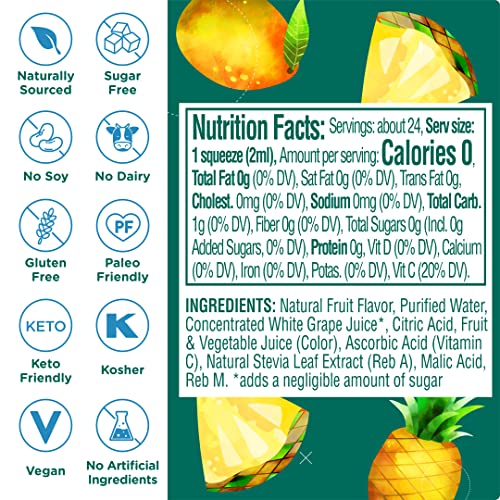 Stur Liquid Water Enhancer | Tropical Punch | Sweetened With Stevia | High In Vitamin C & Antioxidants | Sugar Free | Daily Hydration & Workout Recovery | Zero Calories | Keto | Vegan (5 Pack) #TOP3