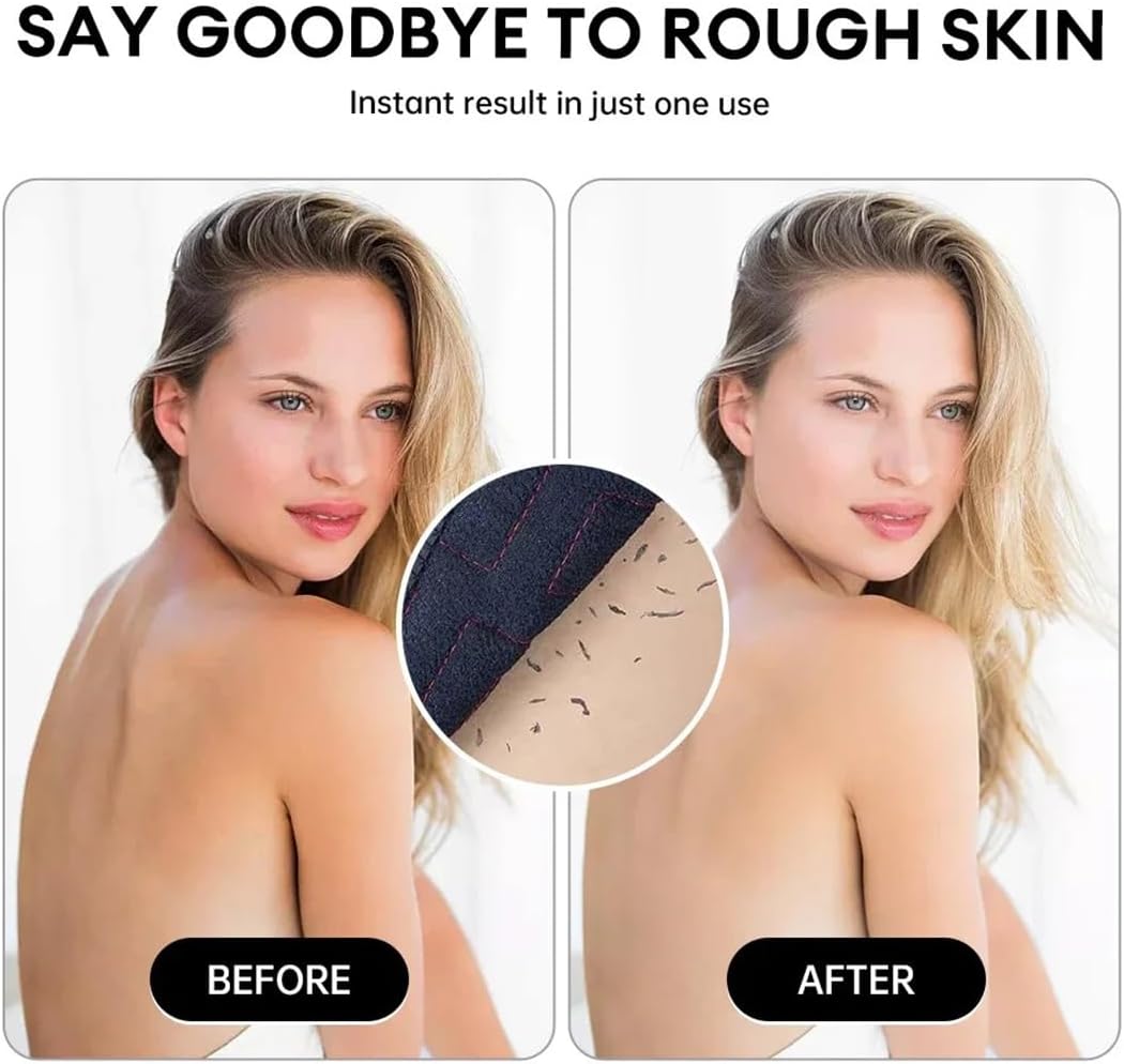 Exfoliating Back Scrubber Shower Washcloth Dual Sided Body Scrub Skin Deep Mud Cleaning Tool for Men Women Bathroom Accessories