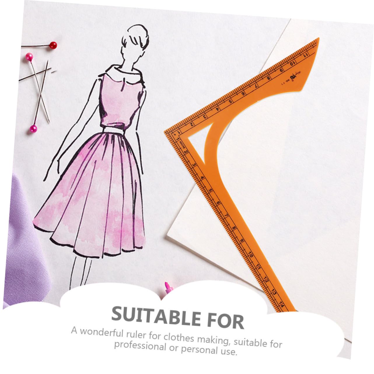 2pcs L Shaped Plastic Sewing Ruler Framing Square Measuring Ruler for Tailor Sewing Drawing Measuring Supplies