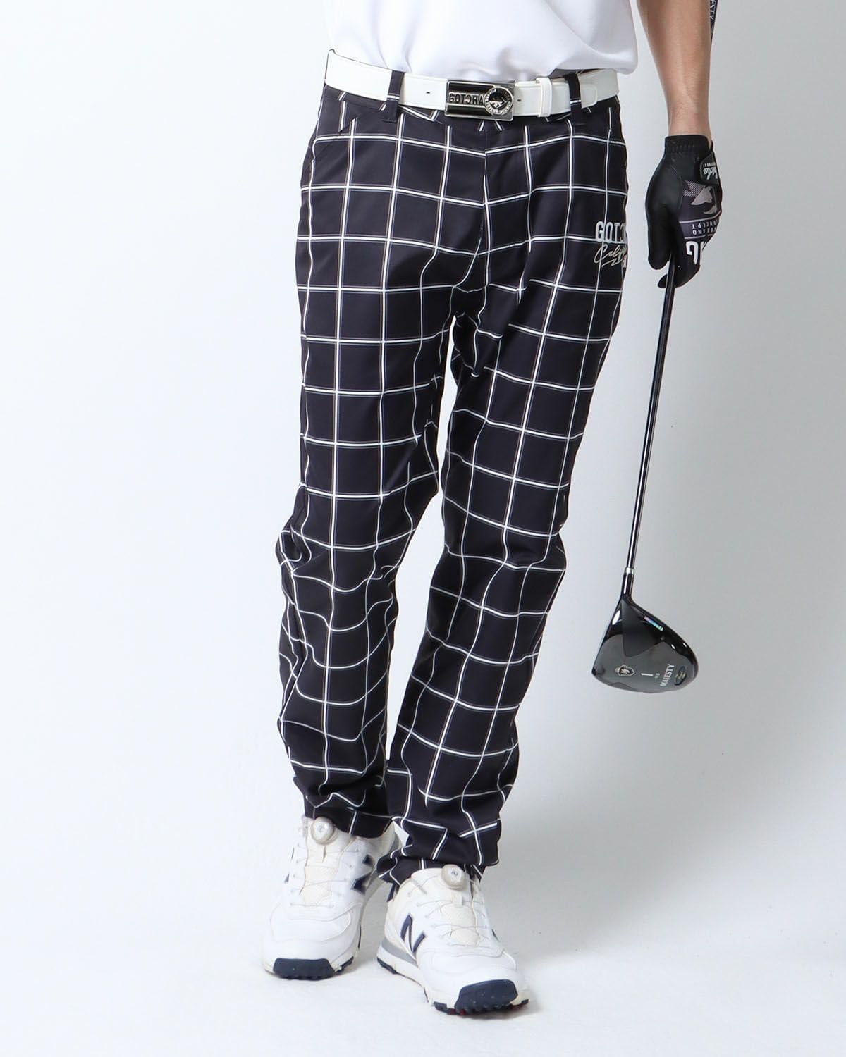 ゴルフウェア メンズ パンツ おしゃれ チェック柄 ストレッチ ゴルフ